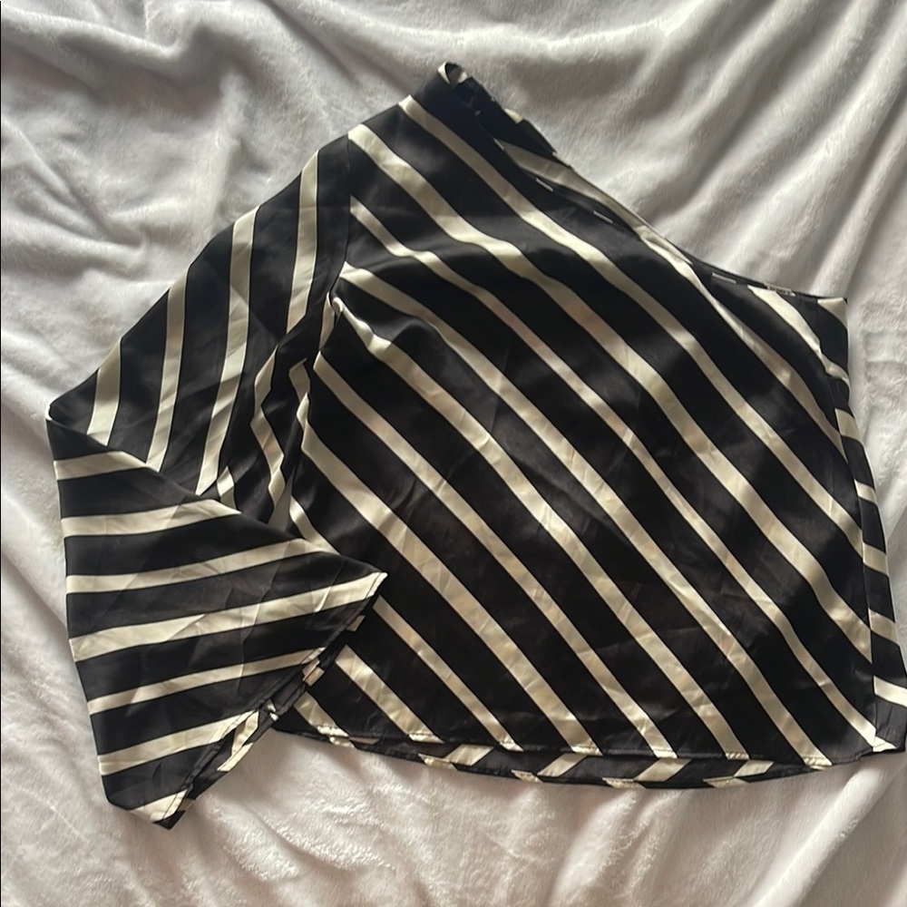 H&M Monochrome Striped Fabric